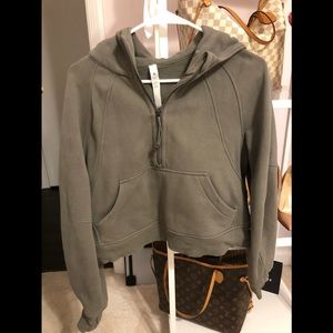 Lululemon Scuba Oversized Half Zip Hoodie in Grey Sage